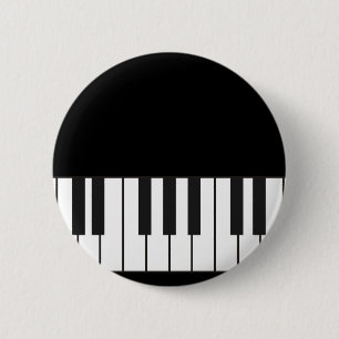 Badge Rond 5 Cm Clés de piano