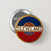 Badge Rond 5 Cm Cleveland - bouton (Devant & derrière)