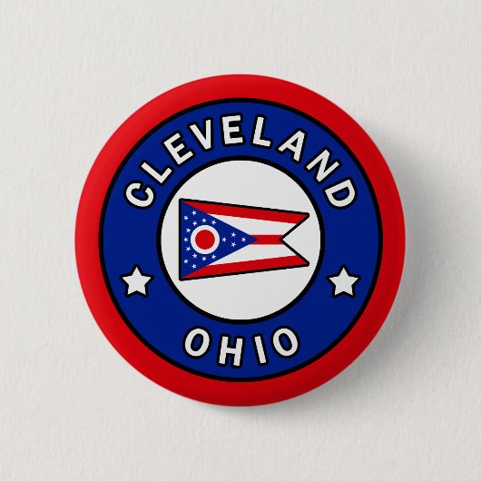 Badge Rond 5 Cm Cleveland Ohio (Devant)