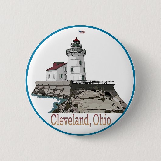 Badge Rond 5 Cm Cleveland Ohio (Devant)