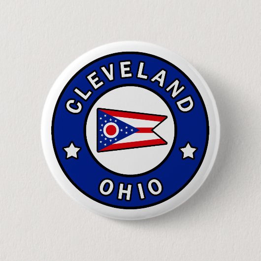 Badge Rond 5 Cm Cleveland Ohio (Devant)