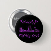 Badge Rond 5 Cm Cleveland Rocks ! (Devant & derrière)