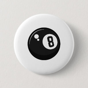 Badge Rond 5 Cm Clic Magic 8 Huit Ll Billard Lecteur Billard Adult