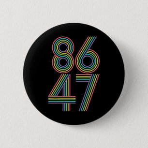Badge Rond 5 Cm Clic Vintage Résiste Trump 8647