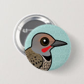 Badge Rond 5 Cm Clignotement du nord (rouge-à manche) (Devant & derrière)