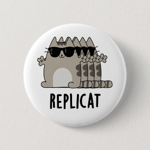 Badge Rond 5 Cm Clin de chat répliqué