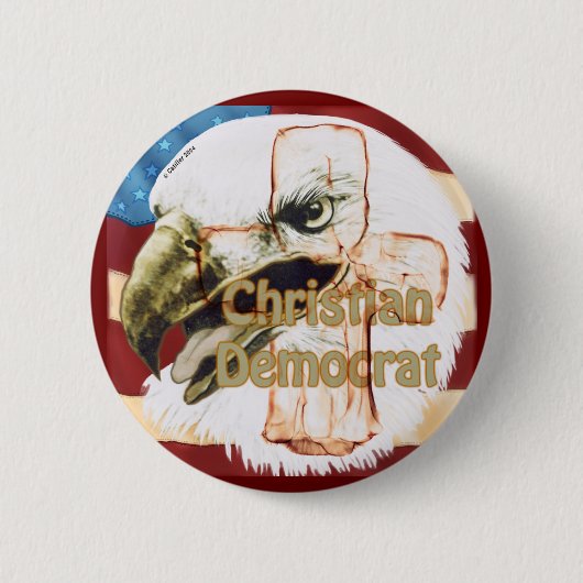 Badge Rond 5 Cm Clin ronde démocrate-chrétien (Devant)