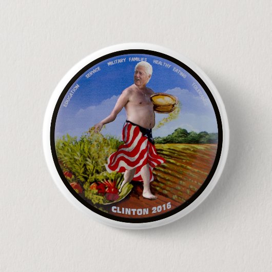 Badge Rond 5 Cm Clinton 2016 (Devant)