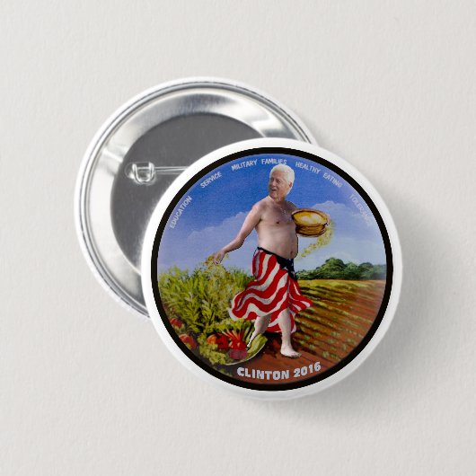 Badge Rond 5 Cm Clinton 2016 (Devant & derrière)
