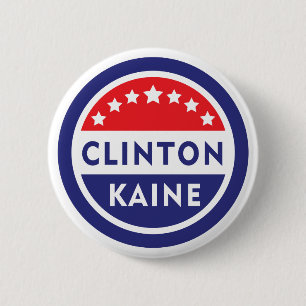 Badge Rond 5 Cm Clinton/bouton de Kaine 2016
