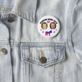 BADGE ROND 5 CM CLINTON KAINE 2016 (En situation)