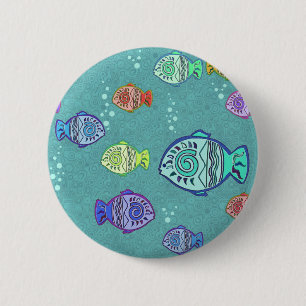Badge Rond 5 Cm Clip Art Fish Motif + vos idées