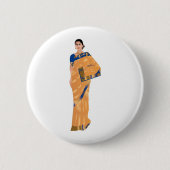 Badge Rond 5 Cm Clipart indienne mariée (Devant)