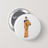 Badge Rond 5 Cm Clipart indienne mariée (Devant & derrière)
