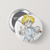 Badge Rond 5 Cm Clôture avec le sourire (Devant & derrière)