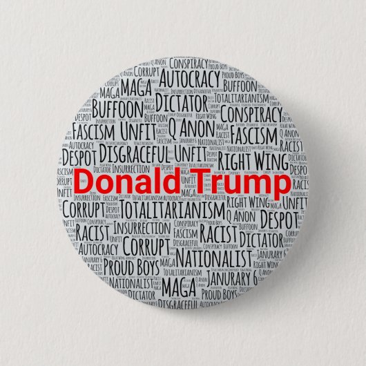 Badge Rond 5 Cm Cloud anti-Trump (Devant)