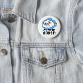Badge Rond 5 Cm Cloud Burny Funny Cloud Fart Pun (En situation)