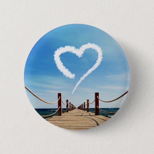 Badge Rond 5 Cm Cloud en forme de coeur sans fin (Devant)