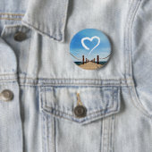 Badge Rond 5 Cm Cloud en forme de coeur sans fin (En situation)