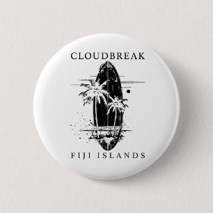 Badge Rond 5 Cm Cloudbreak Îles Fidji Surf Vintage Surfing Surfe
