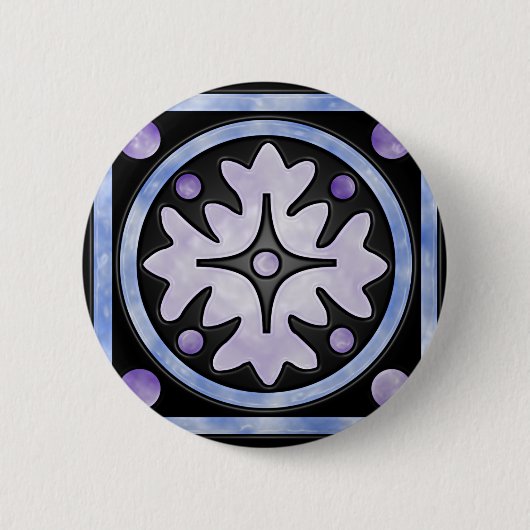 Badge Rond 5 Cm Clouded stained Glass (Devant)