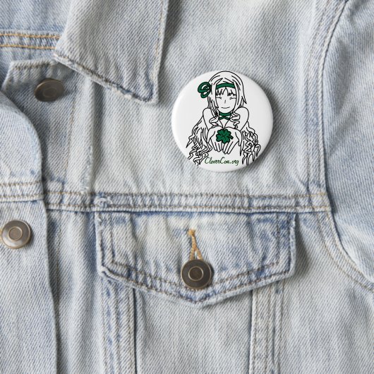 Badge Rond 5 Cm CloverCon (En situation)