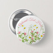 Badge Rond 5 Cm Clovers & Daisy (Devant & derrière)