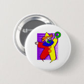 Badge Rond 5 Cm Clown avec l'anneau géant (Devant & derrière)