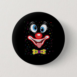 Badge Rond 5 Cm Clown Carnaval Visage Cirque Costume Enfants Homme