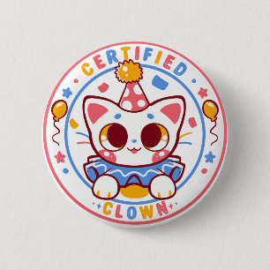 Badge Rond 5 Cm Clown certifié