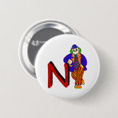Badge Rond 5 Cm Clown de N (Devant & derrière)