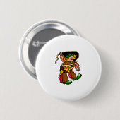 Badge Rond 5 Cm Clown de rodéo (Devant & derrière)