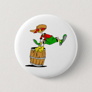 Badge Rond 5 Cm Clown de rodéo