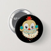 Badge Rond 5 Cm Clown déplaisant (Devant & derrière)