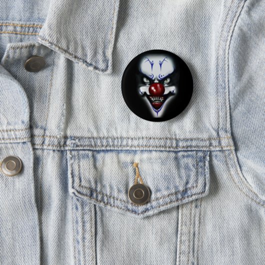 Badge Rond 5 Cm Clown effrayant (En situation)