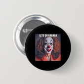 Badge Rond 5 Cm Clown Go Go Brenda 1 (Devant & derrière)