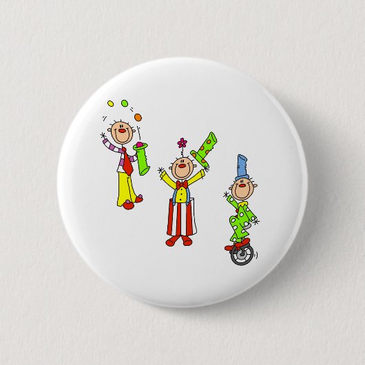 Badge Rond 5 Cm Clowns de cirque (Devant)