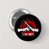 Badge Rond 5 Cm Club d'arts martiaux (Devant & derrière)
