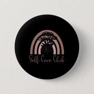 Badge Rond 5 Cm Club d'autosoins disant Pluie de sensibilisation à