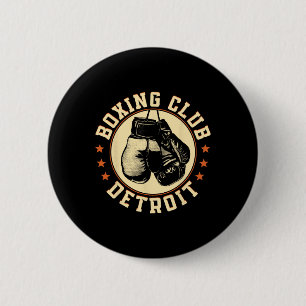 Badge Rond 5 Cm Club De Boxe Detroit Gants Graphique Pour Un Lo De