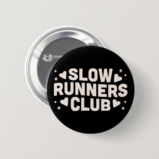 Badge Rond 5 Cm Club de coureur lent (Devant & derrière)
