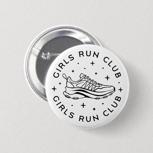 Badge Rond 5 Cm Club de course pour filles (Devant & derrière)
