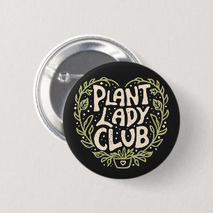 Badge Rond 5 Cm Club de dame végétale esthétique rétro groovy
