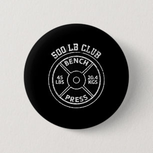 Badge Rond 5 Cm Club de développé couché 225 kg de presse de gym H