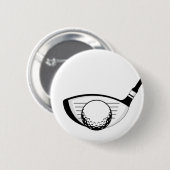 Badge Rond 5 Cm Club de golf et insigne de boule (Devant & derrière)