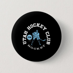 Badge Rond 5 Cm Club de hockey de l'Utah Edge noir officiellement