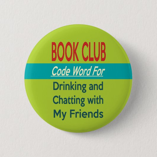 Badge Rond 5 Cm Club de lecture - codez le mot (Devant)