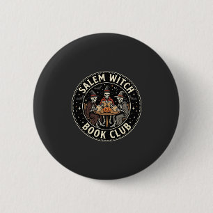 Badge Rond 5 Cm Club de lecture de sorcières de Salem Halloween Dé