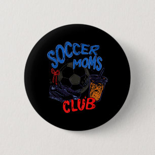Badge Rond 5 Cm Club de mamans de football rétro Café glacé Srts M