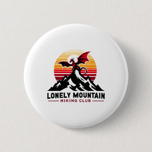 Badge Rond 5 Cm Club de randonnée de la montagne solitaire design